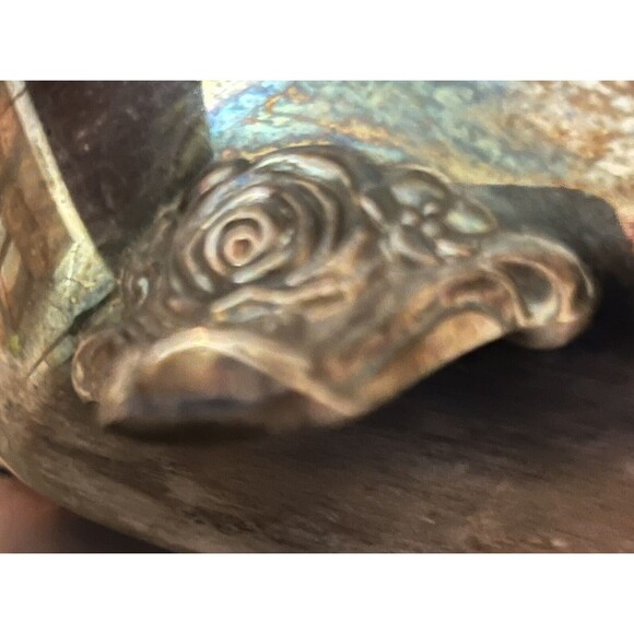 Serving Tray Platter Vintage Silverplate 3 Part Divided Well Footed Meat Large - Picture 3 of 5